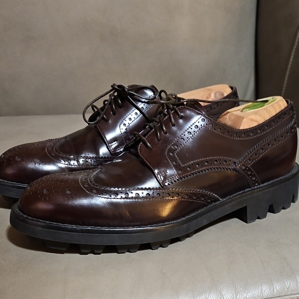 Giorgio Armani Men's Brown Leather Brogue Shoes